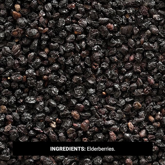 Frontier Co-op Dried Elderberries, 1lb Bulk Bag, European Whole | Kosher and Non-GMO Elderberry Dried Fruit for Powder, Tea, Immune Support