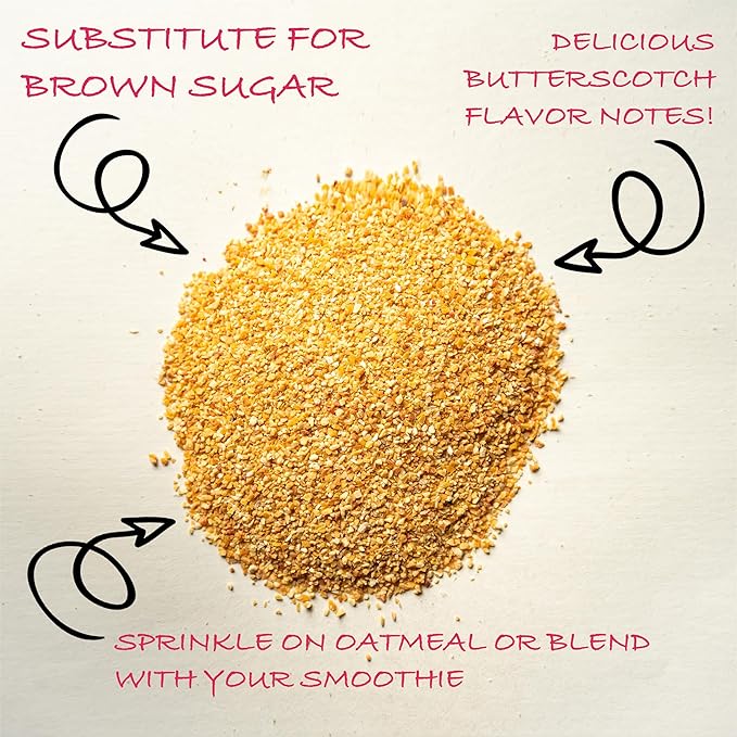 Worldwide Botanicals Date Sugar Granules, 1 lb - 100% Pure Dried Dates, Granular Grind like sugar, Natural Whole Food Sweetener For Baking, Nutrient Rich with Fiber, Gluten-Free, 16 Ounces