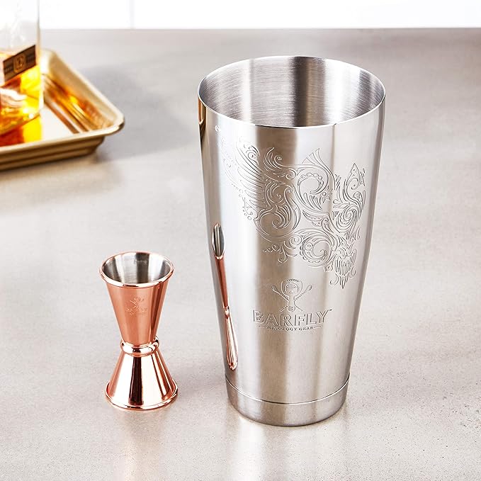 Barfly Cocktail Tin, Large 28 oz (828 ml), Stainless Steel, Logo Etch