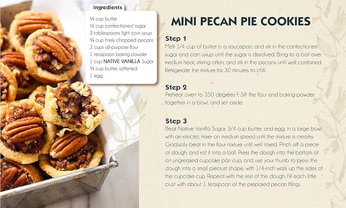 Organic Vanilla Bean Sugar – Native Vanilla – Made from Premium Vanilla Bean Pods – For Chefs and Home Cooking, Baking, and Dessert Making – Made with Real Vanilla Beans - 12 Oz