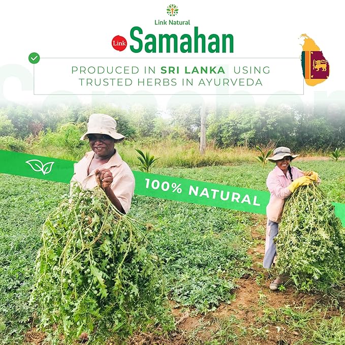 SAMAHAN Ayurvedic Herbal Tea Packets - Sri Lankan Ceylon Blend with 14 Natural Herbs Including Ginger, Black Pepper & More, Herbal Tea Bags for Wellness, Relaxation & Daily Comfort - 50 Count