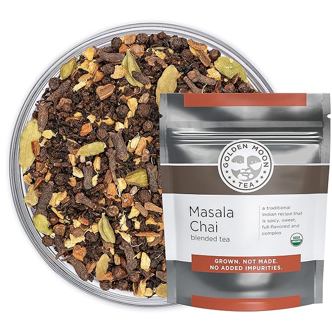 Golden Moon Tea, MASALA CHAI TEA, 181 Servings, Authentic Original Organic Recipe