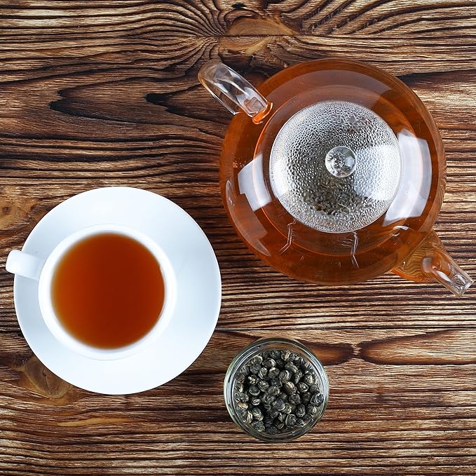 Tealyra - Imperial Jasmine Dragon Pearls - 16-Ounce - Green Tea Loose Leaf - Premium Jasmine Green Tea with Pleasant Aroma - 450 Gram