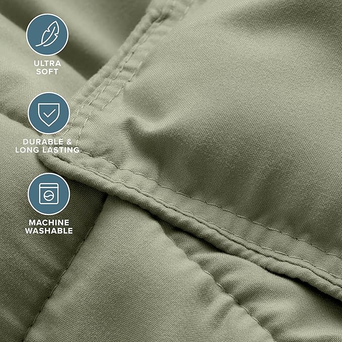 Bare Home Comforter Set - Oversized King Size - Ultra-Soft - Goose Down Alternative - Premium 1800 Series - All Season Warmth (Oversized King, Sage)