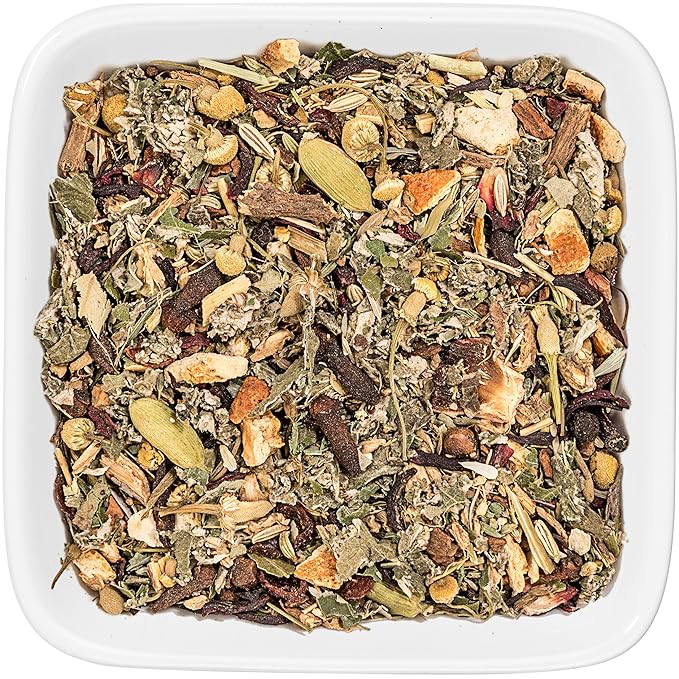 Tealyra - Calm Down - Nirvana - Chamomile Ginger Hibiscus - Wellness and Relaxing Herbal Loose Leaf Tea - Detox Tea - Caffeine-Free - All Natural - 220g (8-ounce)