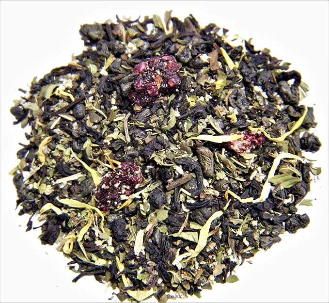 Nelson's Tea Mint Sampler Pack - 5 Variety Pack - Loose Leaf Tea Sampler - BlackberryMint 2oz, Lemon Ginger Mint 1.6 oz, MangoMint Peach 2oz, MoroccanMint 2Oz, WatermelonMint 1.6oz