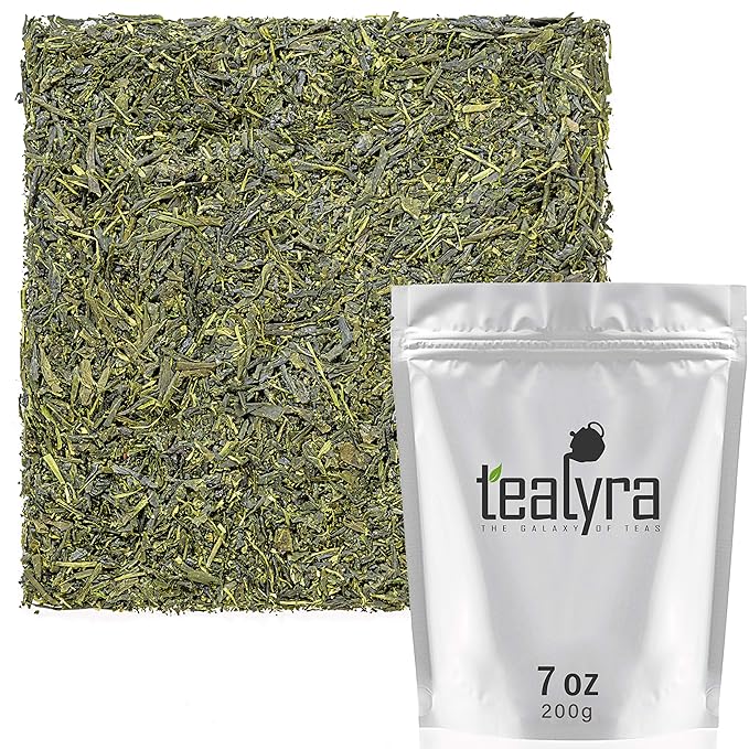 Tealyra - Sencha Kakegawa Green Tea - Best Japanese Loose Leaf Tea - Caffeine Medium - 200g (7-ounce)