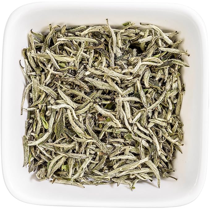 Tealyra - Premium White Silver Needle Tea - Bai Hao Yinzhen - Organically Grown in Fujian China - Superior Chinese Silver Tip White Tea - Loose Leaf Tea - Caffeine Level Low - 110g (4-ounce)