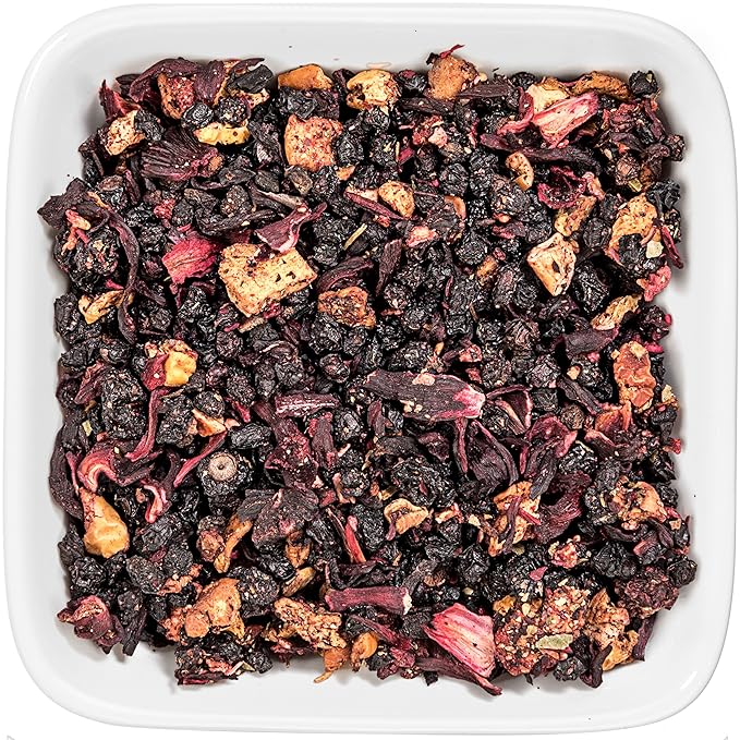 Tealyra - Grandma's Garden Berry - Fruit Tea Blend - Hibiscus and Berries Based Herbal Loose Leaf Tea - Vitamines Rich - Caffeine-Free - Hot and Iced Tea - 220g (8-ounce)