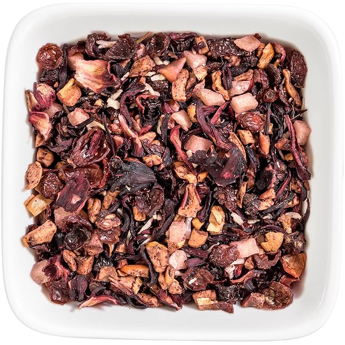 Tealyra Pina Colada Cocktail Tea - Coconut Hibiscus Fruit - Herbal & Fruity Loose Leaf - Caffeine-Free - Hot & Iced - Vitamins Rich - All Natural - 110g (4-ounce)