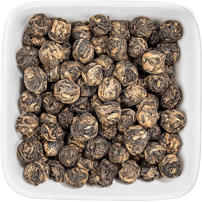 Tealyra - Black Dragon Pearls - Yunnan Special Black Tea - Loose Leaf Tea - Premium Tea - Bold Caffeine - 440g (16-ounce)