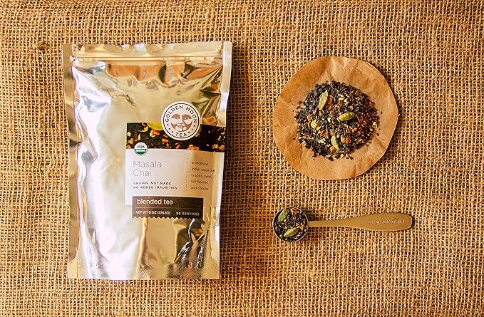 Golden Moon Tea, MASALA CHAI TEA, 181 Servings, Authentic Original Organic Recipe