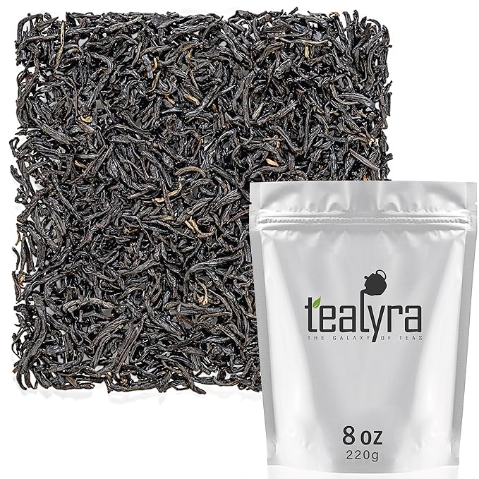 Teayra - Keemun Mao Feng - Premium Chinese Black Loose Leaf Tea - Perfect English Breakfast Tea - Energy Boost - Caffeine Bold - 220g (8-ounce)