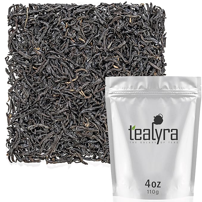 Teayra - Keemun Mao Feng - Premium Chinese Black Loose Leaf Tea - Perfect English Breakfast Tea - Energy Boost - Caffeine Bold - 110g (4-ounce)