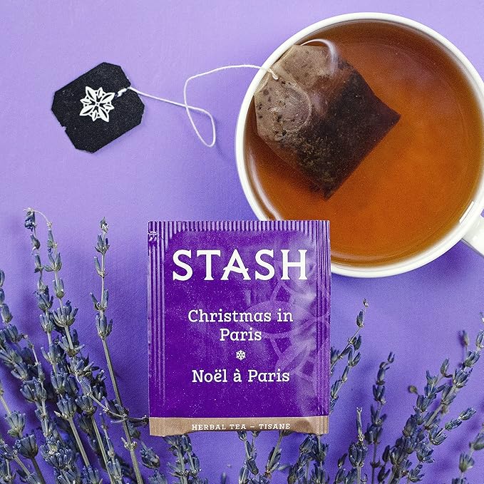 Stash Tea Christmas in Paris Herbal Tea - Non-GMO Project Verified Premium Tea with No Artificial Ingredients, 18 Count (Pack of 6) - 108 Bags Total